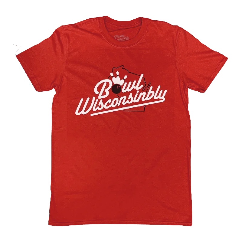 Sports Fitness Style Red Bowl Wisconsinbly T-Shirt