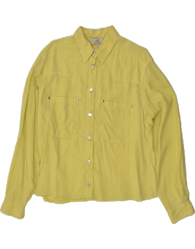 Sweet Girl DISMERO Womens Shirt UK 14 Medium Yellow