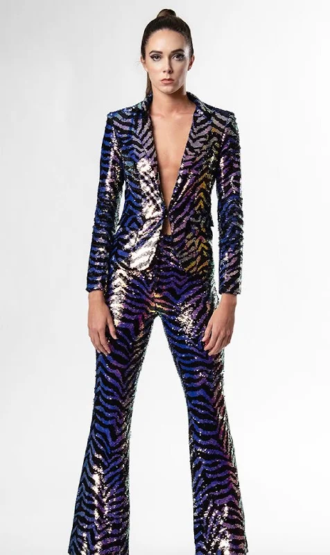 Casual And Versatile Any Old Iron Oil Slick Zebra Suit