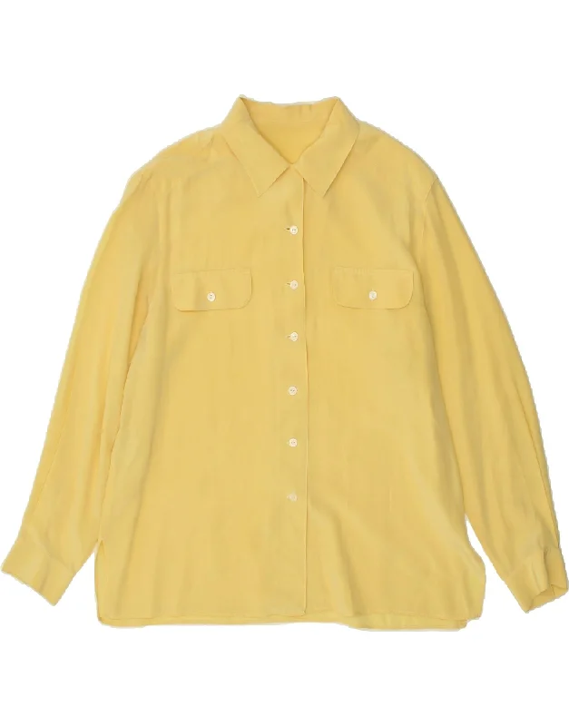 Creative Style VINTAGE Womens Shirt UK 14 Medium Yellow