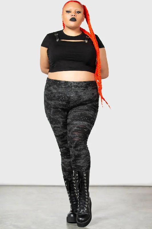 Retro Skirt Design Tightrope Leggings [PLUS]