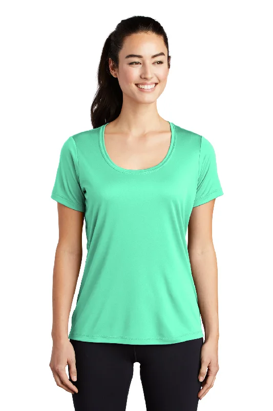 Classic style Sport-Tek Womens Moisture Wicking Short Sleeve Scoop Neck T-Shirt - Bright Seafoam Green - Closeout