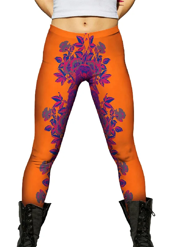 Exquisite workmanship Floral Print Orange