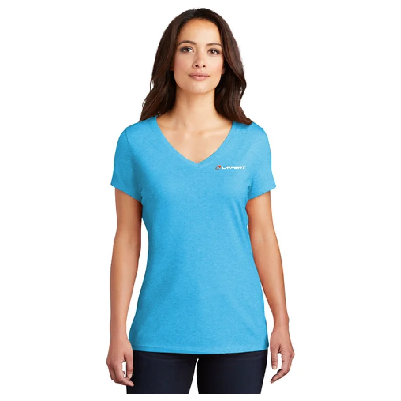 Comfortable and simple Ladies Softstyle V-Neck T-Shirt (Turquoise)