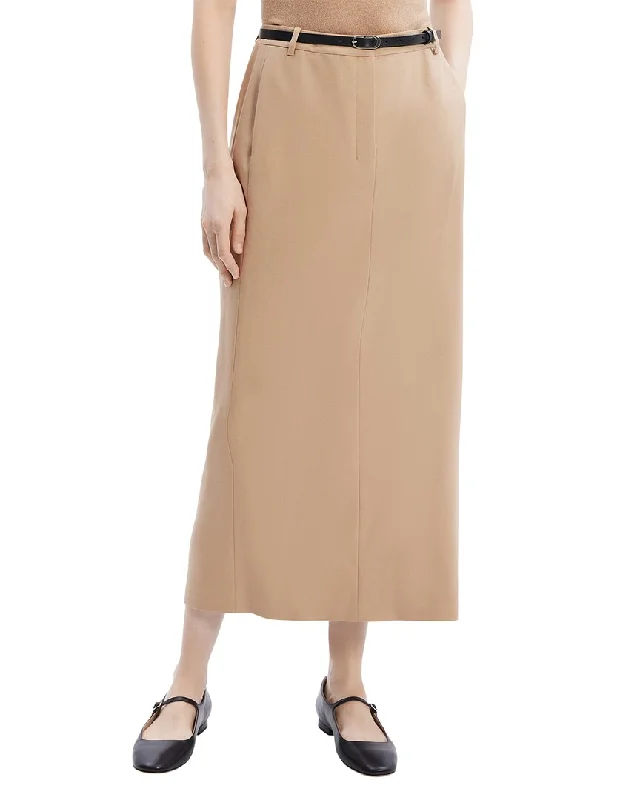 Classic Retro Theory Maxi Trouser Wool-Blend Skirt