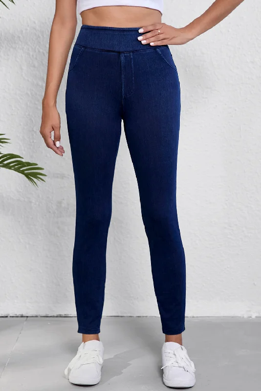 Sports Jumpsuit Ashleigh Blue  High Waist Stretchy Slim Fit Jeggings