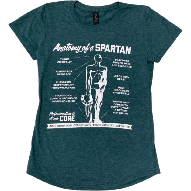 Hip-hop Style Anatomy of a Spartan Women's Short Sleeve Shirt