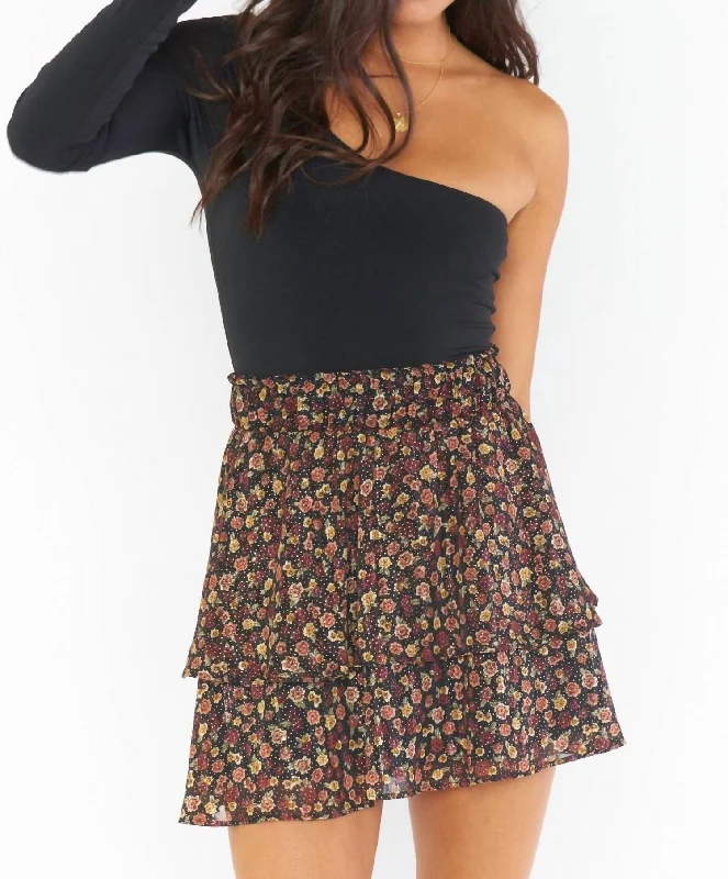 Amazing design Aiden Mini Skirt In Midnight Floral