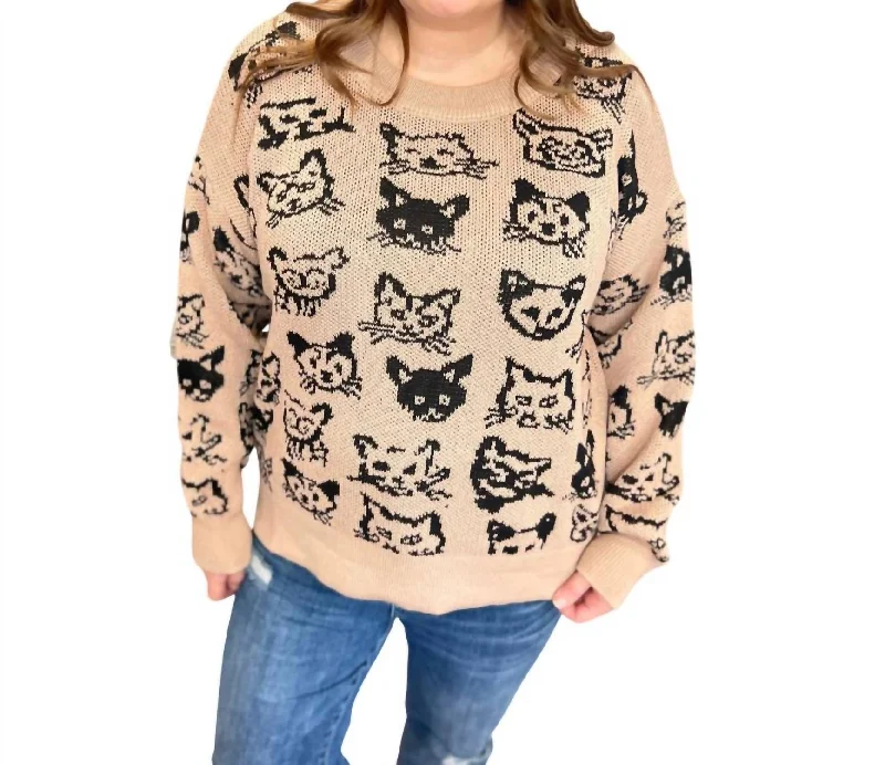 Avant-garde trend Feline Fine Sweater In Natural Heather