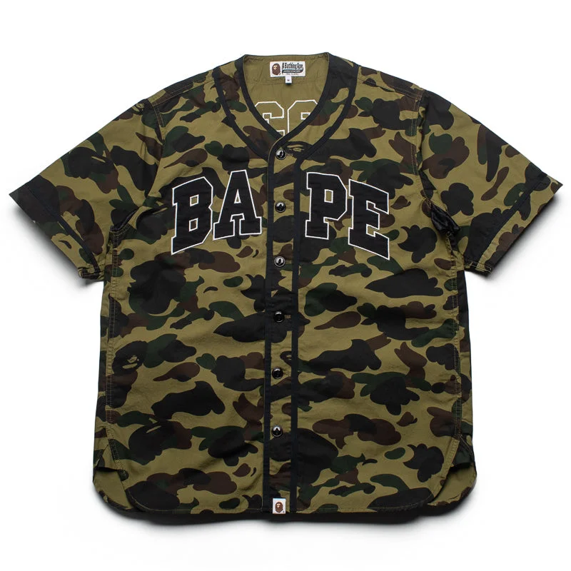 Personalized print A Bathing Ape 1st Camo Baseball Jersey - Green