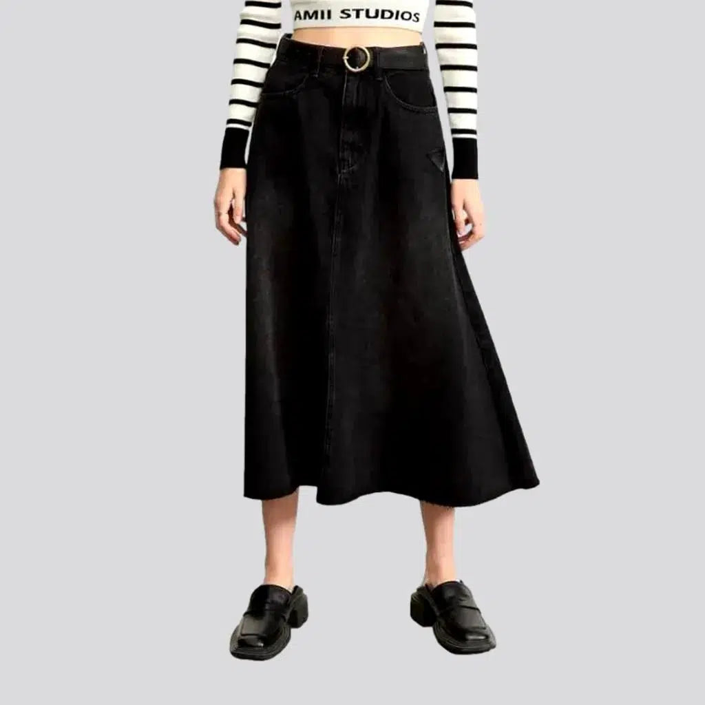 Classic style Vintage street women's jean skirt