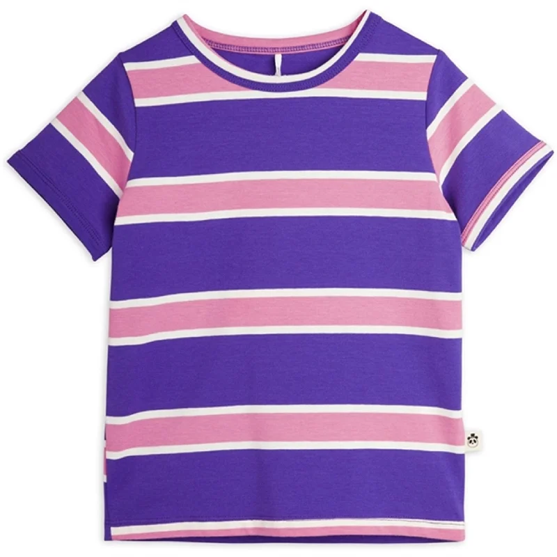 Sports fitness shoes Mini Rodini Purple Stripe T-shirt