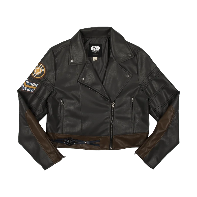 Dynamic Fashion Ahsoka Faux Leather Cropped Moto Jacket