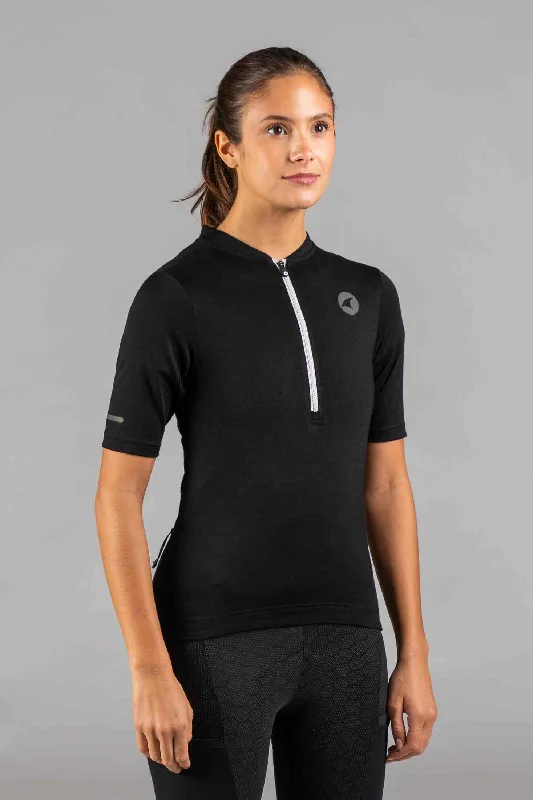 Stand-up collar design Women's Range Merino Cargo Jersey