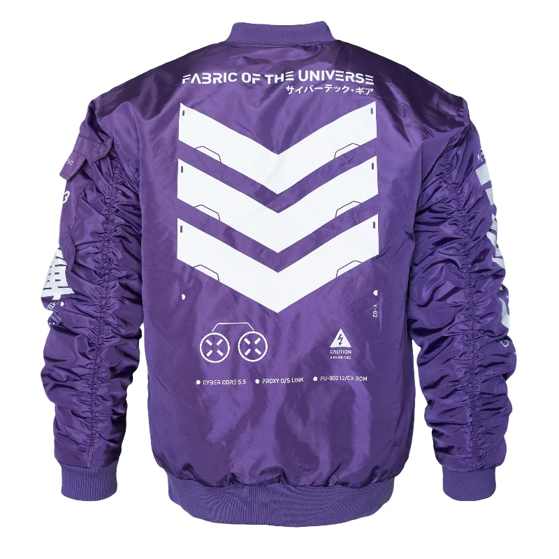 Fashion Style V3-3 Purple Bomber Jacket