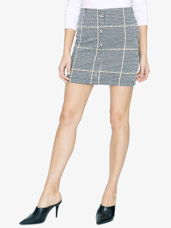 Street Personality Style Check Her Out Mini Skirt In Citrine Plaid