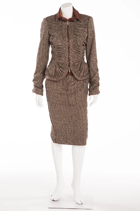 Classic Series Roberto Cavalli - 2PC Tweed Blazer & Skirt -