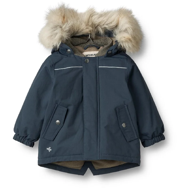 Warm and substantial Wheat Dark Blue Jacket Kasper Tech