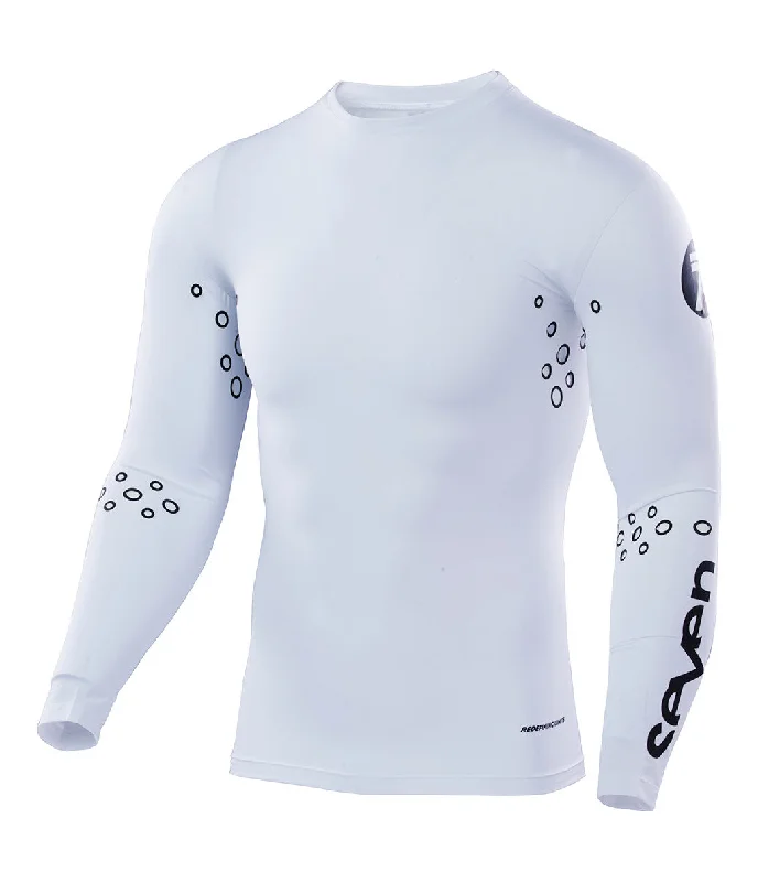 Printed pattern Zero Staple Laser Cut Compression Jersey - White