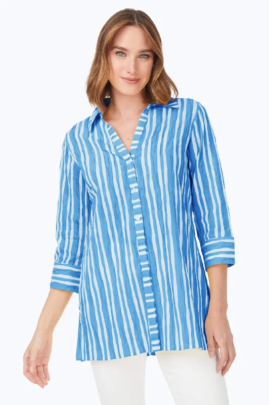 Independent design Pamela Beach Stripe Crinkle Tunic