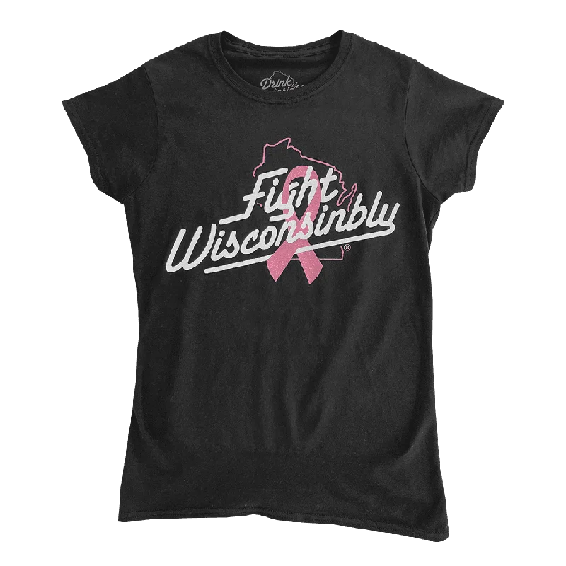 Alice style Women's Black Fight Wisconsinbly T-Shirt