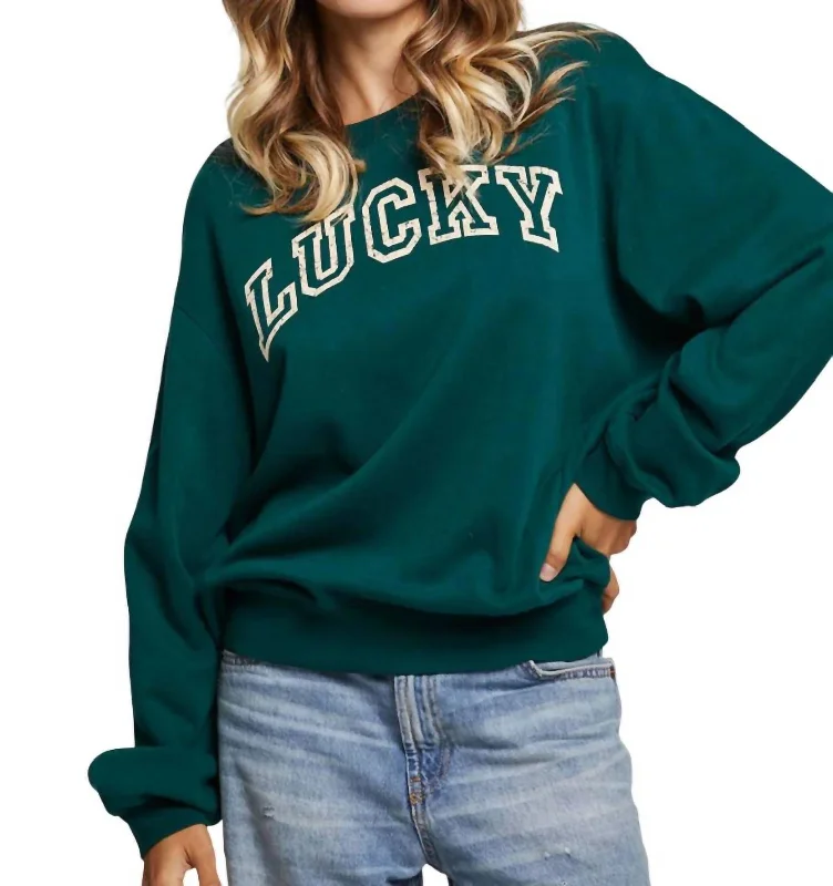 Independent design Lucky Sweatshirt In Bluegrass Green