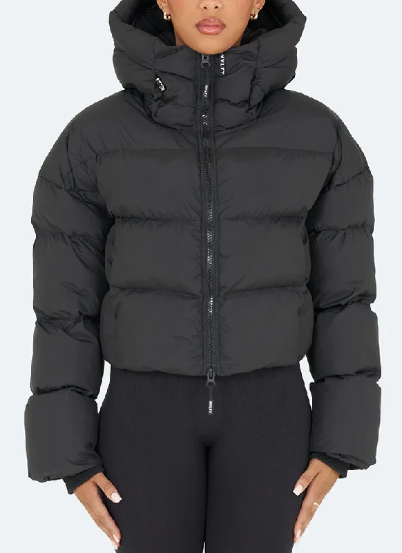 Simple research Vintage Puffer Jacket - Black