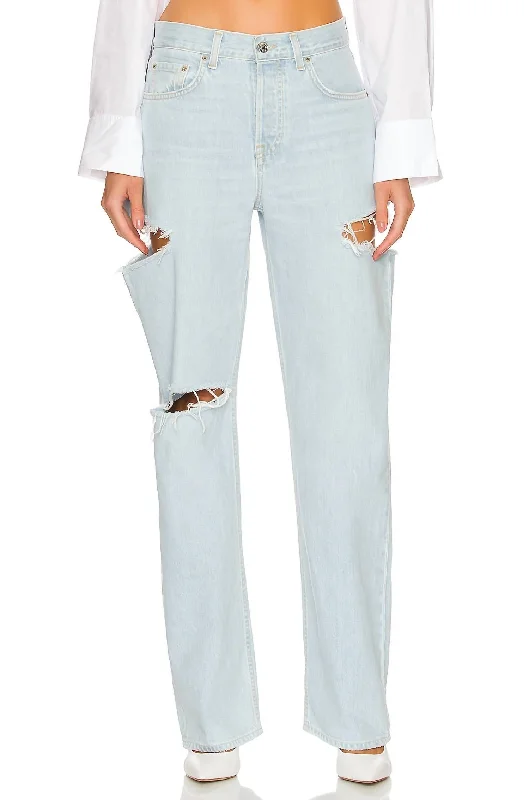 Letter embroidery Bella Low Rise Boyfriend Jean In Dearth Valley