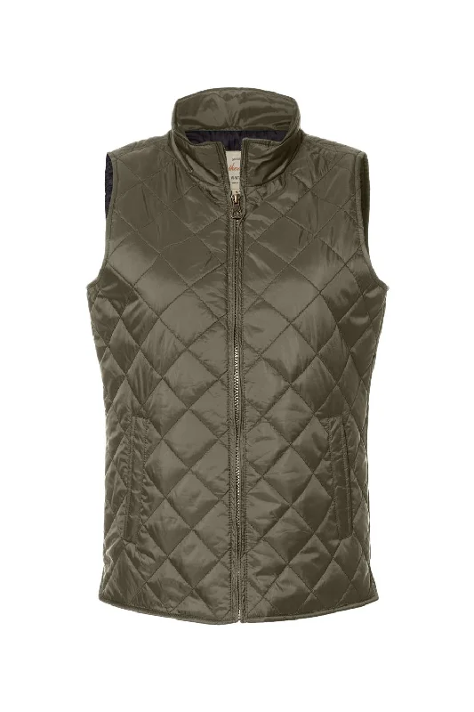 Trendy and versatile Weatherproof Womens Vintage Diamond Quilted Full Zip Vest - Rosin Green