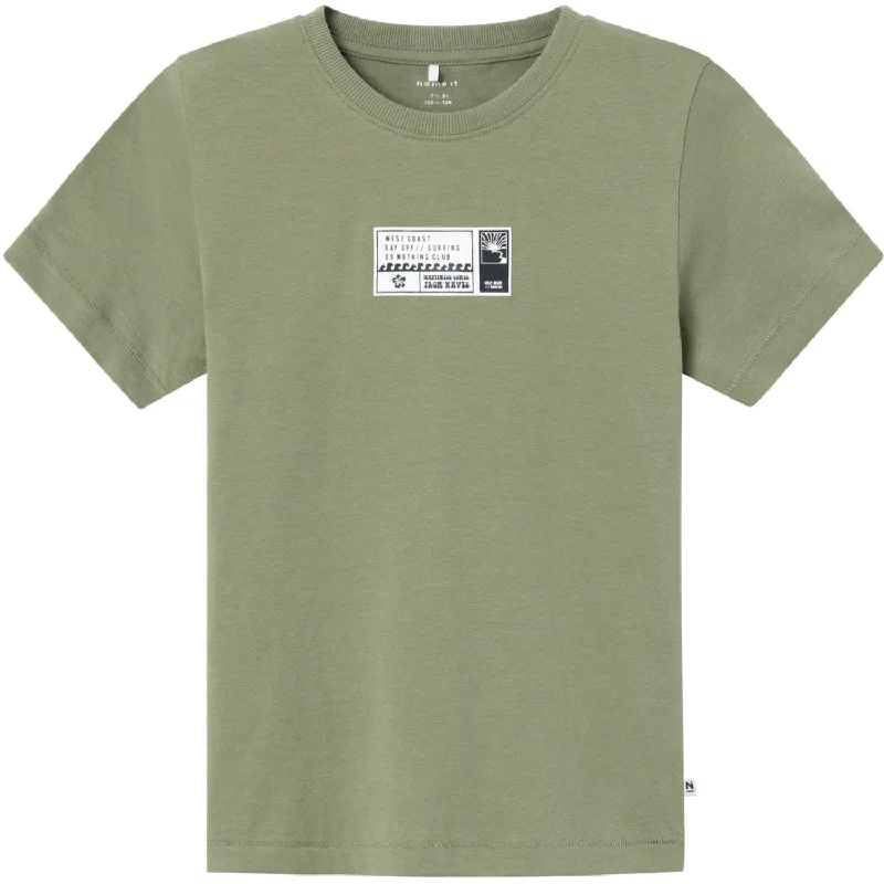 Retro Style Name It Oil Green Holasse T-Shirt