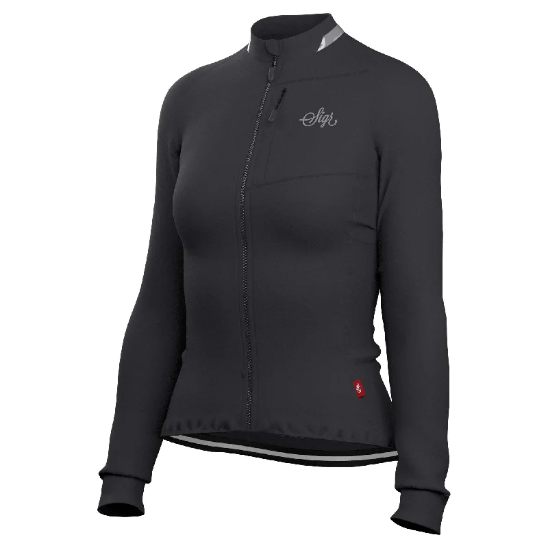 High-waisted pants style Ljung Black Women's Warmer Long Sleeved Cycling Jersey