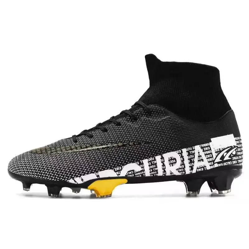 Retro Lace Fabric Men Turf Outdoor Football Shoes Indoor Soccer Shoes For Men