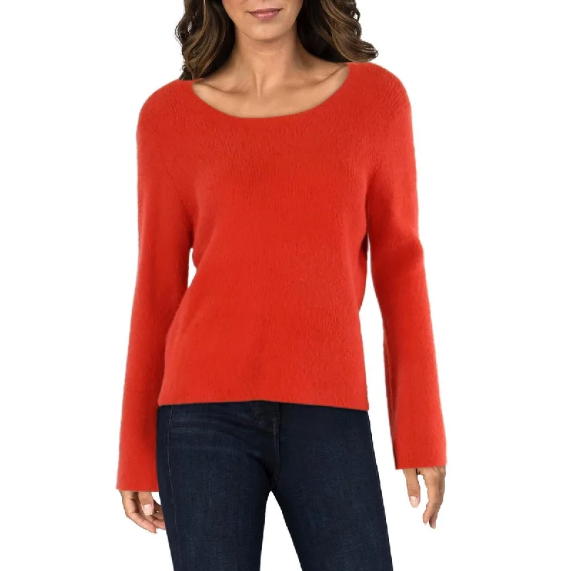 Casual And Casual Womens Back Key Hole Crewneck Pullover Sweater