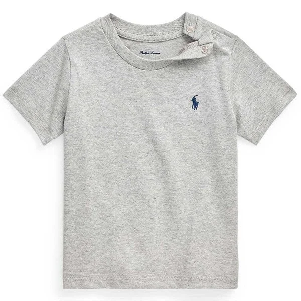 Printed pattern Ralph Lauren Baby Boy Short Sleeved T-Shirt Grey