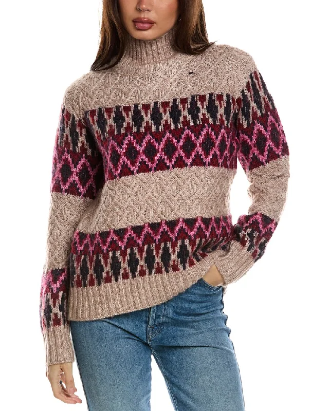 Sweet Chiffon Style Driftwood Fairisle Sweater