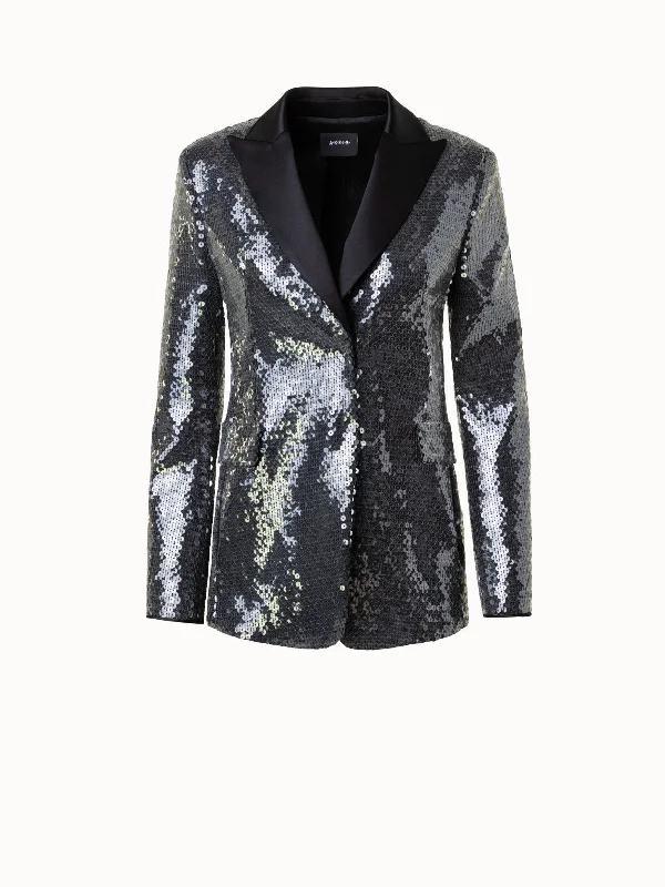 Street Sports Shoes Liquid Sequins Jacket