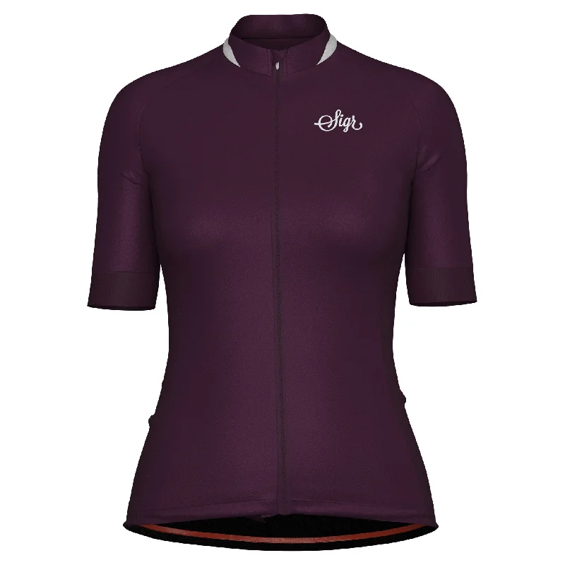 Fun and cute Lila Hortensia Women's Purple Cycling Jersey