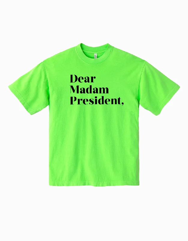 Warm Winter Series Dear Madam President Tee - Neon Green