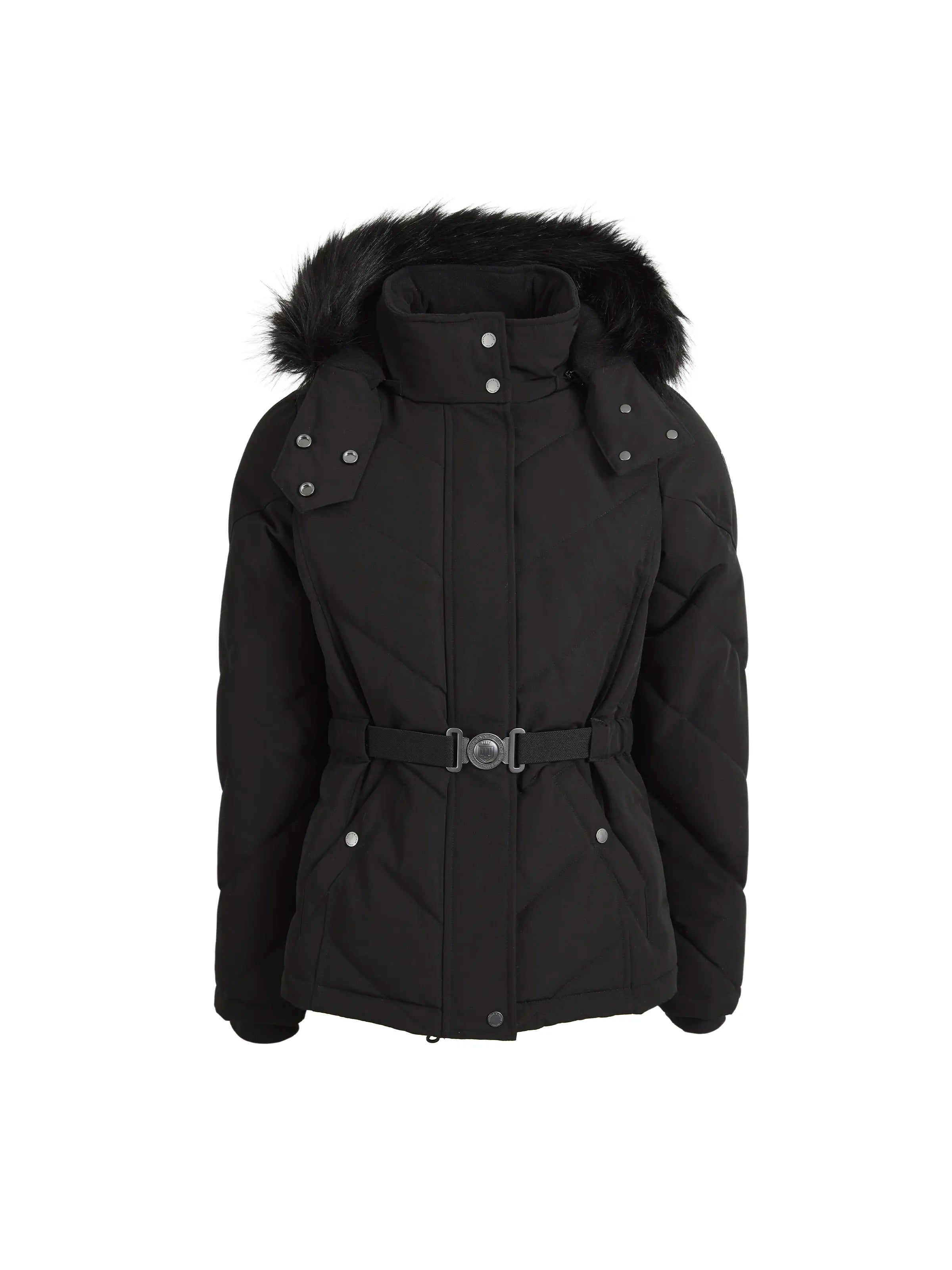 Retro Skirt Design Charlotte Padded Jacket - Black