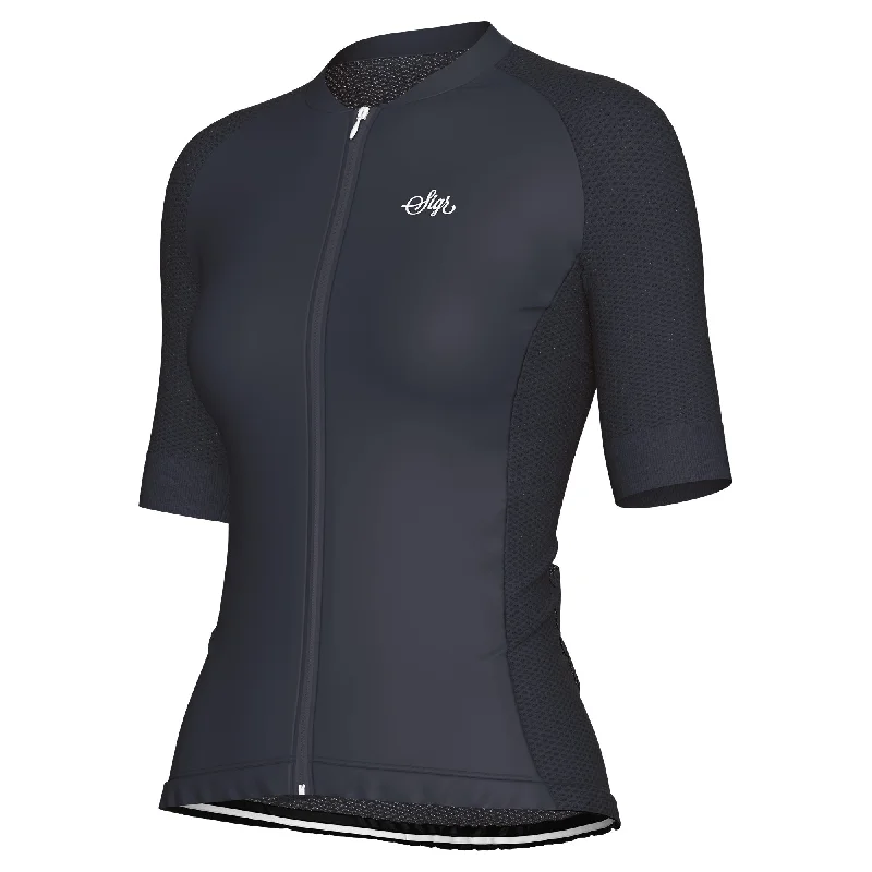 Comfortable down Dahlia Black Pro Series Women's Cycling Jersey