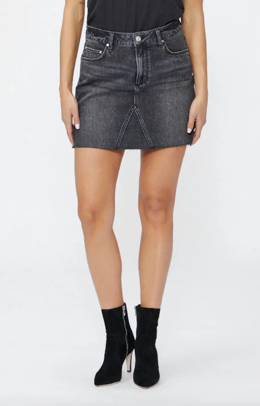 Fashionable sports Jessie Denim Mini Skirt In Vague Black