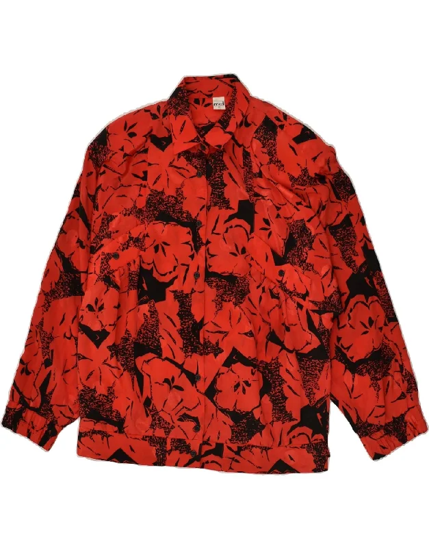 Sports litigation style VINTAGE Womens Shirt Blouse EU 40 Medium Red Floral