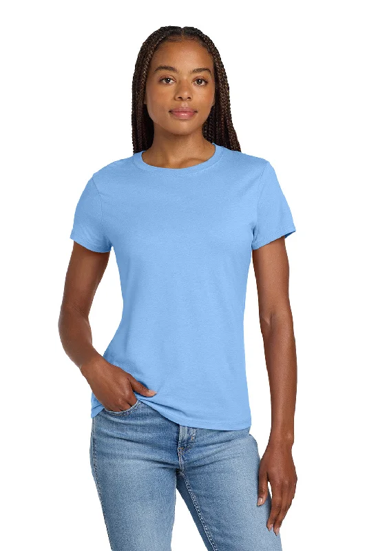 Black And White Style Hanes Womens Nano-T Short Sleeve Crewneck T-Shirt - Carolina Blue