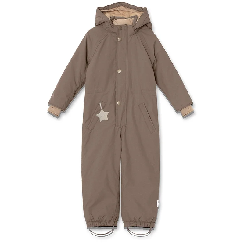 Elegant and noble Mini A ture Morel grey Wanni Fleece Snowsuit