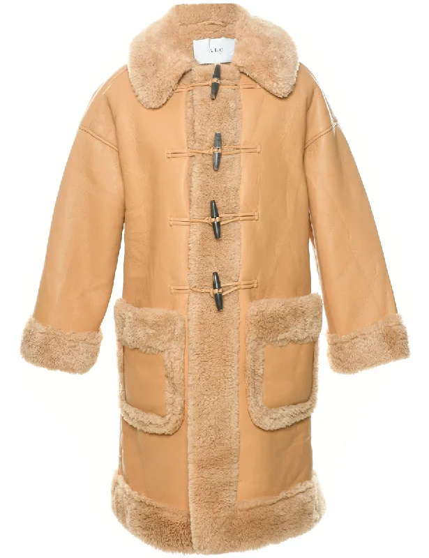 Round neck design ALC Shearling coat - XS