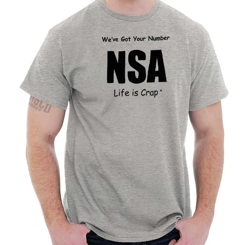 Retro Lace Fabric NSA Got Your Number T-Shirt