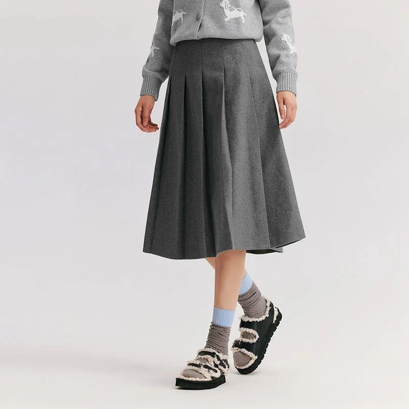 Sports outdoor style A-Line Pleated Skirt