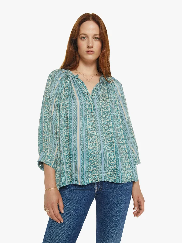 Sweet Small Style Natalie Martin Remy Top - Paisley Stripe Pool