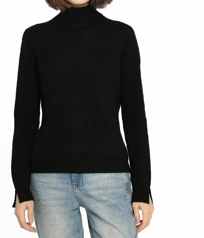 Customized Version Cashmere Turtleneck Sweater In Black Onyx