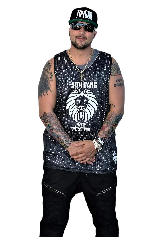 Sports Casual Style Faith Gang Reversible Basketball Jersey (Unisex)